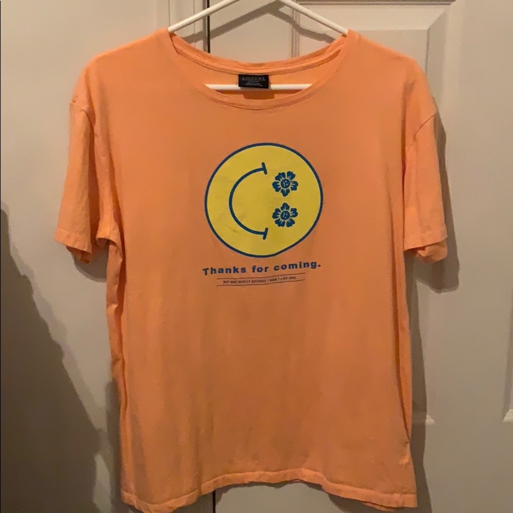 Peach smile tee (thanks for coming but not really)